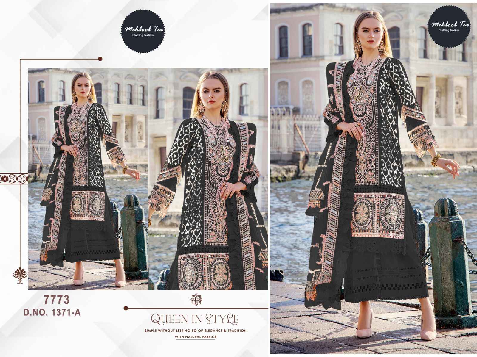 Mahbob B MEHBOOB TEX MARIA B CHIKAN COLLECTION D NO - 1371 WHOLESALE PRICE AT ...