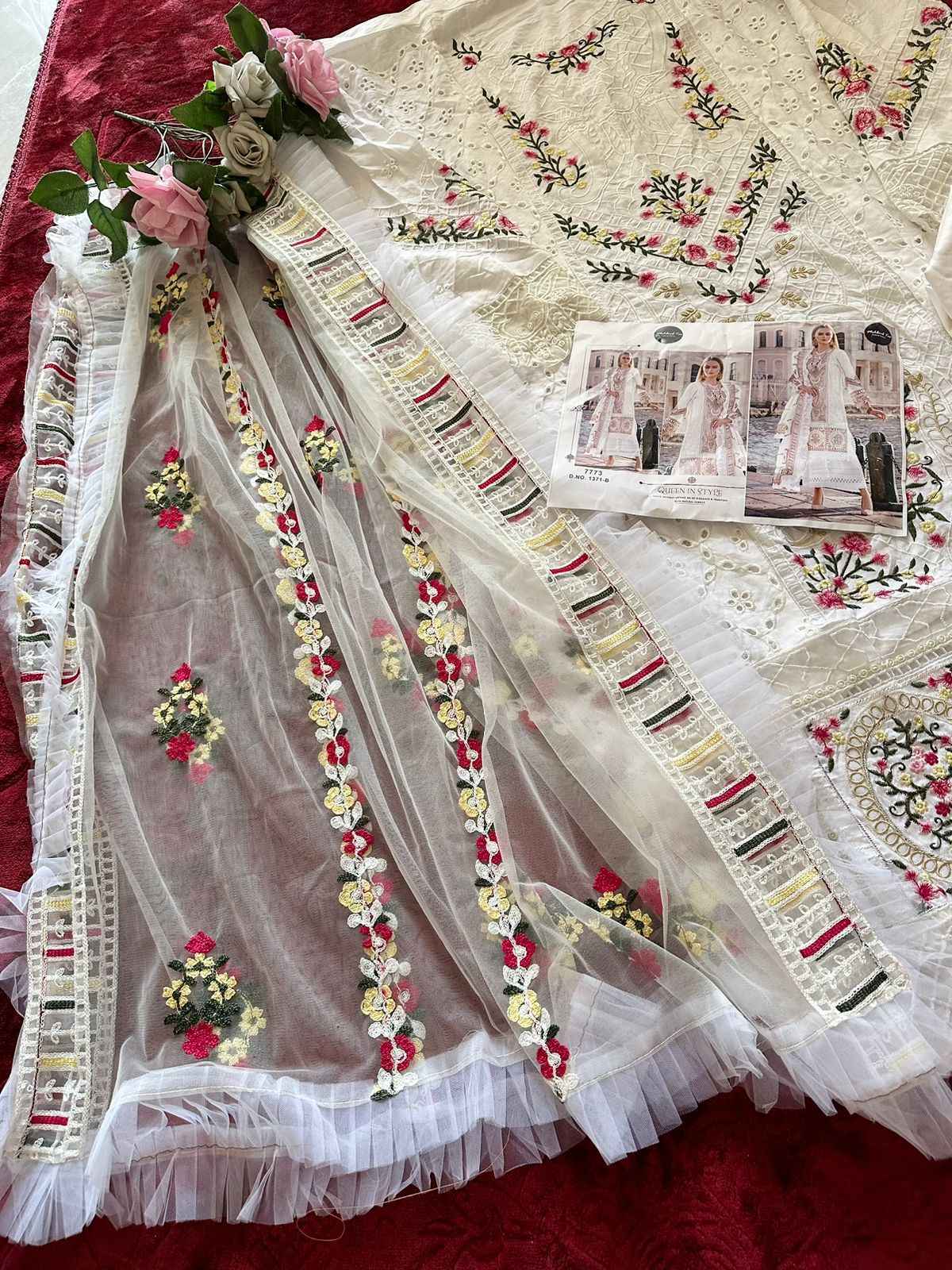Mahbob B MEHBOOB TEX MARIA B CHIKAN COLLECTION D NO - 1371 WHOLESALE PRICE AT ...