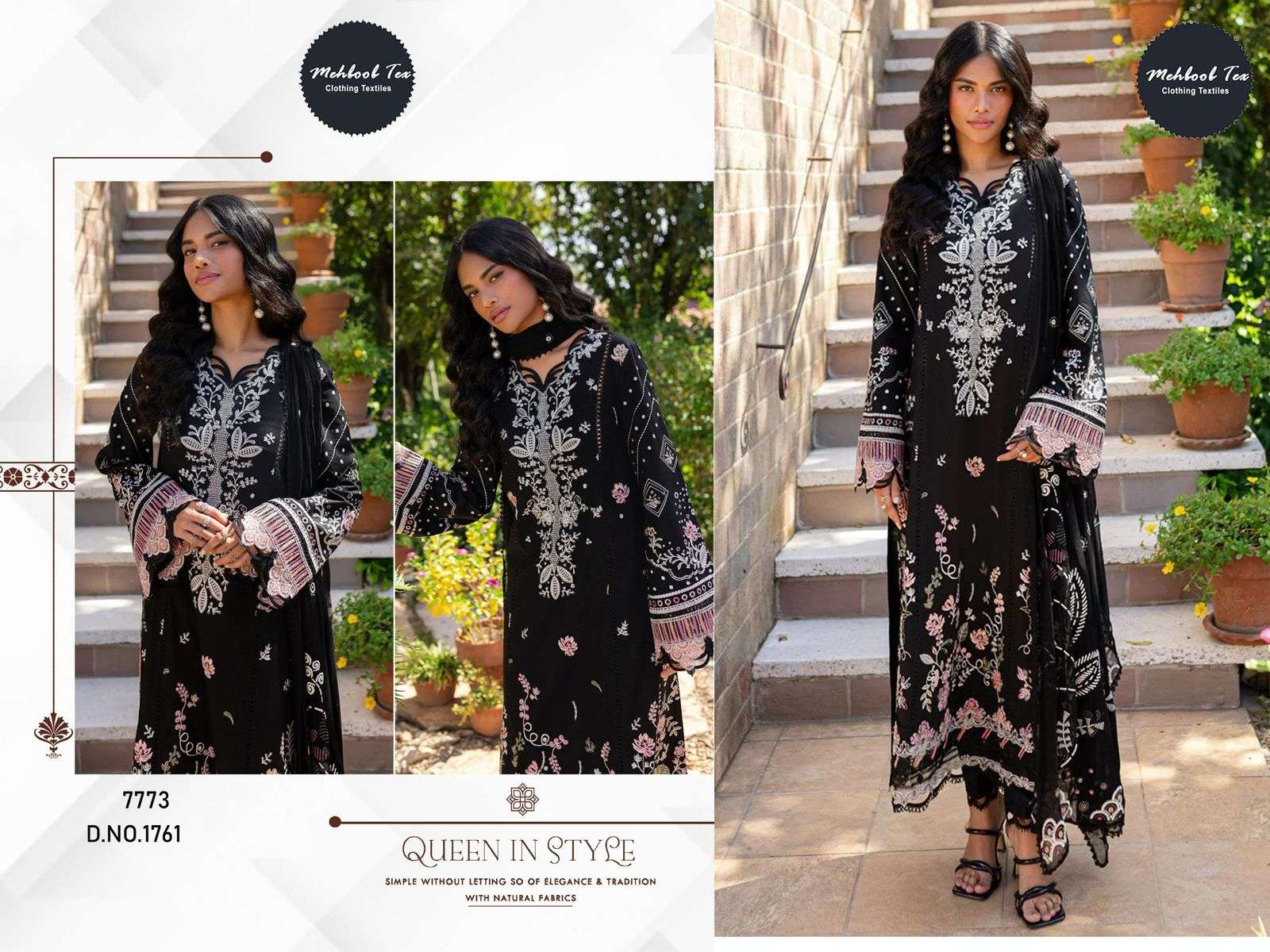 MEHBOOB TEX OMBRE PREMIUM VOL-4 D.NO - 1761 PURE REYON DRESS MATERIAL AT WHOLESALE PRICE 