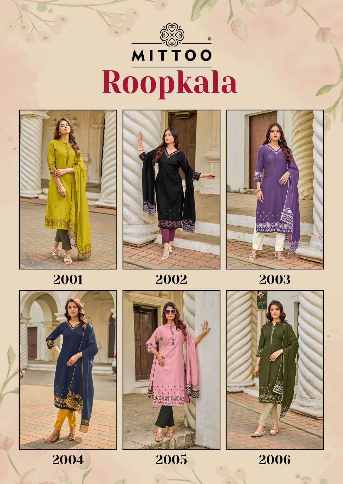 MITTOO ROOPKALA VISCOSE WEAVING THREAD & HANDWORK READYMADE SUIT  AT WHOLESALE PRICE 