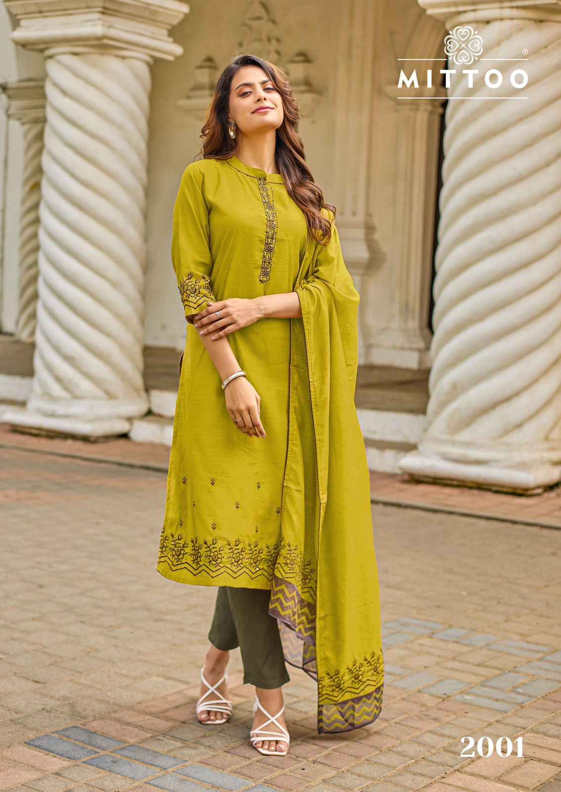 MITTOO ROOPKALA VISCOSE WEAVING THREAD & HANDWORK READYMADE SUIT  AT WHOLESALE PRICE 