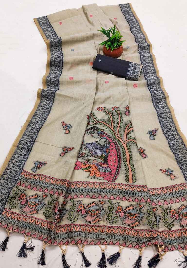 SOFT PURE MUGA COTTON MEENAKARI WEAVING SAREE 1 AT WHOLESALE PRICE