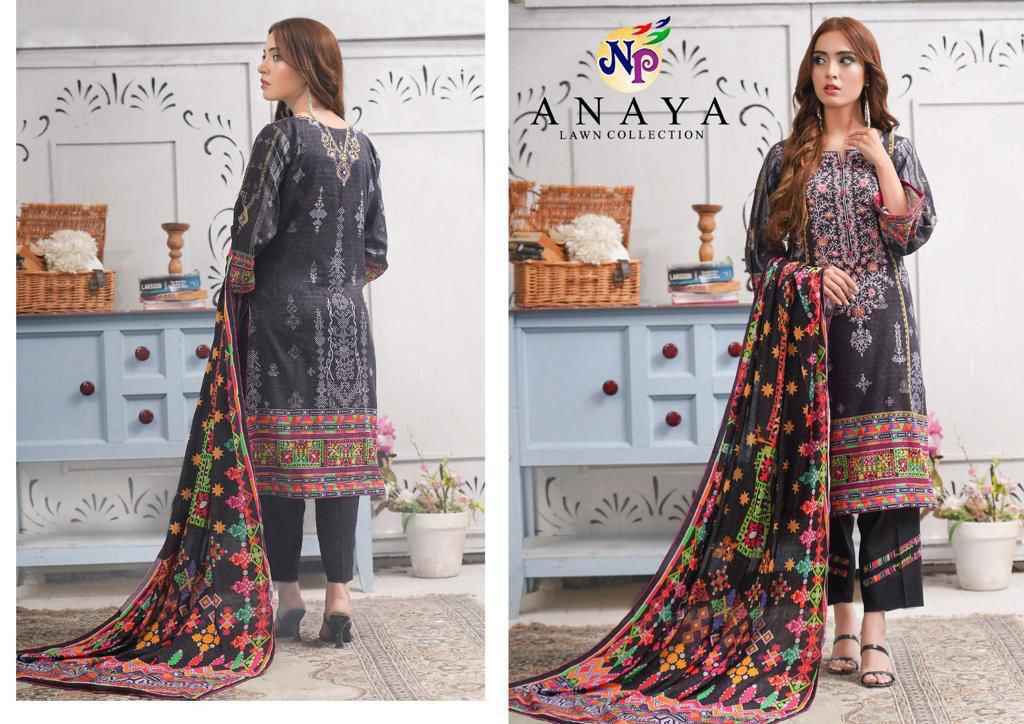  N P PRINT ANAYA HEAVY LAWN COTTON PRINTED DRESS MATERIAL AT WHOLESALE PRICE