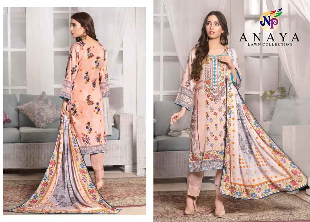  N P PRINT ANAYA HEAVY LAWN COTTON PRINTED DRESS MATERIAL AT WHOLESALE PRICE