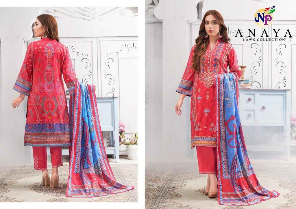  N P PRINT ANAYA HEAVY LAWN COTTON PRINTED DRESS MATERIAL AT WHOLESALE PRICE