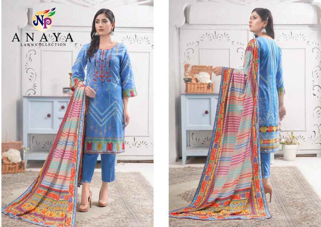  N P PRINT ANAYA HEAVY LAWN COTTON PRINTED DRESS MATERIAL AT WHOLESALE PRICE