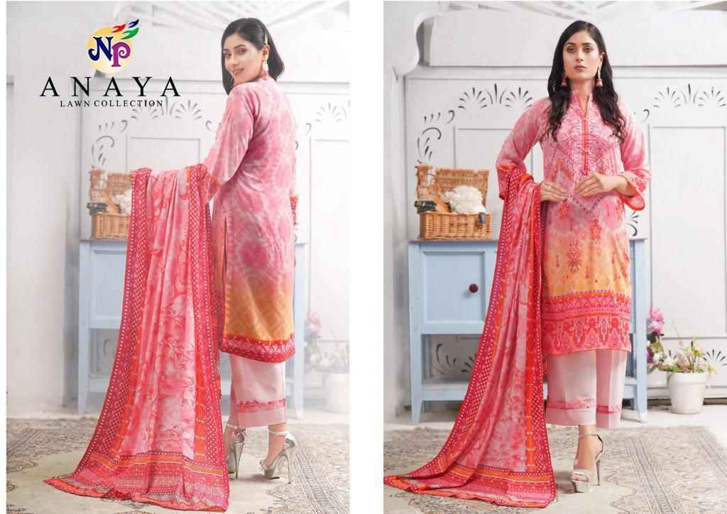  N P PRINT ANAYA HEAVY LAWN COTTON PRINTED DRESS MATERIAL AT WHOLESALE PRICE