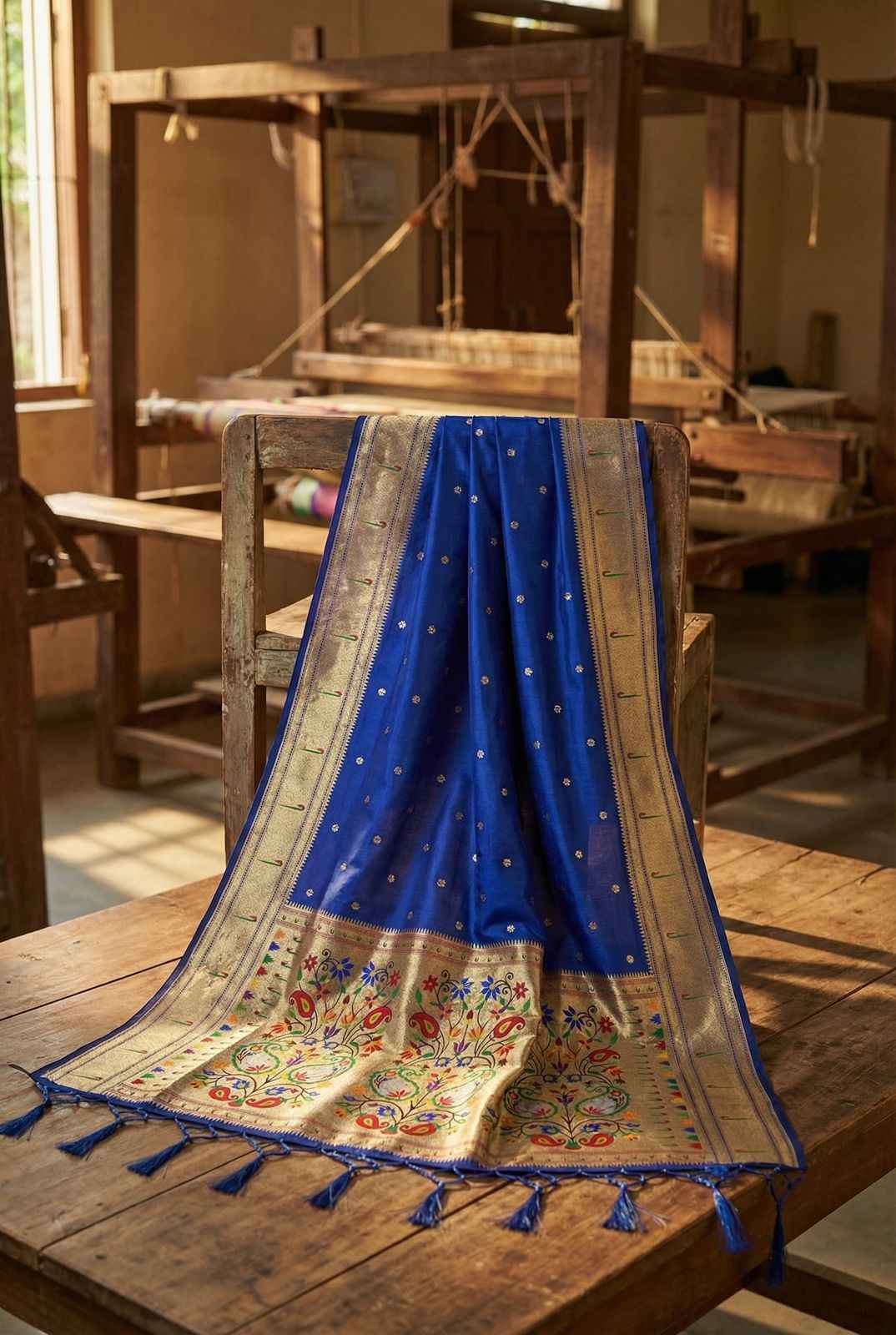 SOFT SILK WEAVING MUNIYA BORDER PAITHANI DUPATTA AT WHOLESALE PRICE