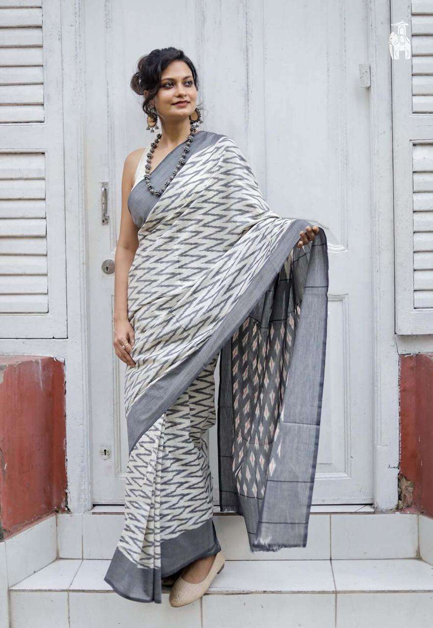 PLAIN LINEN DIGITAL PRINTED SAREE CODE MG634 AT WHOLESALE PRICE