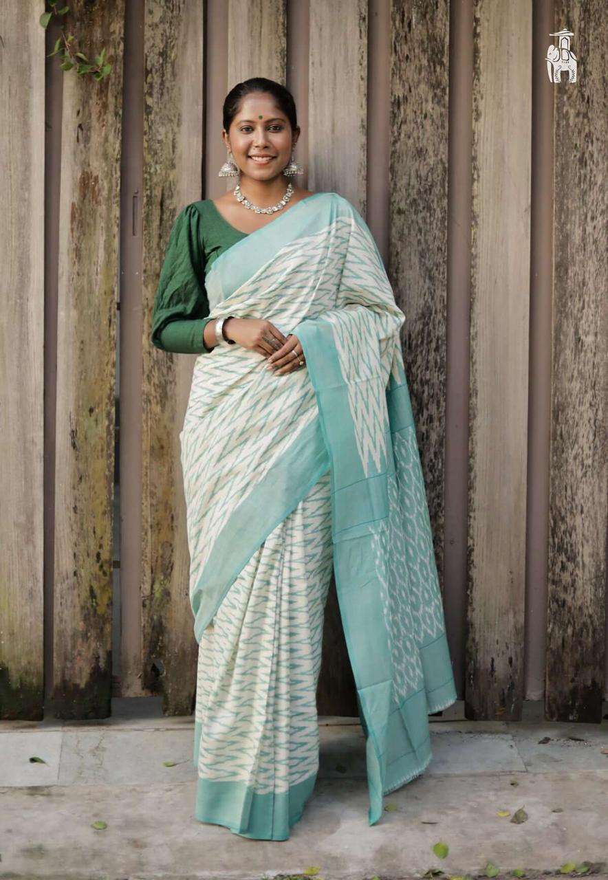 PLAIN LINEN DIGITAL PRINTED SAREE CODE MG634 AT WHOLESALE PRICE