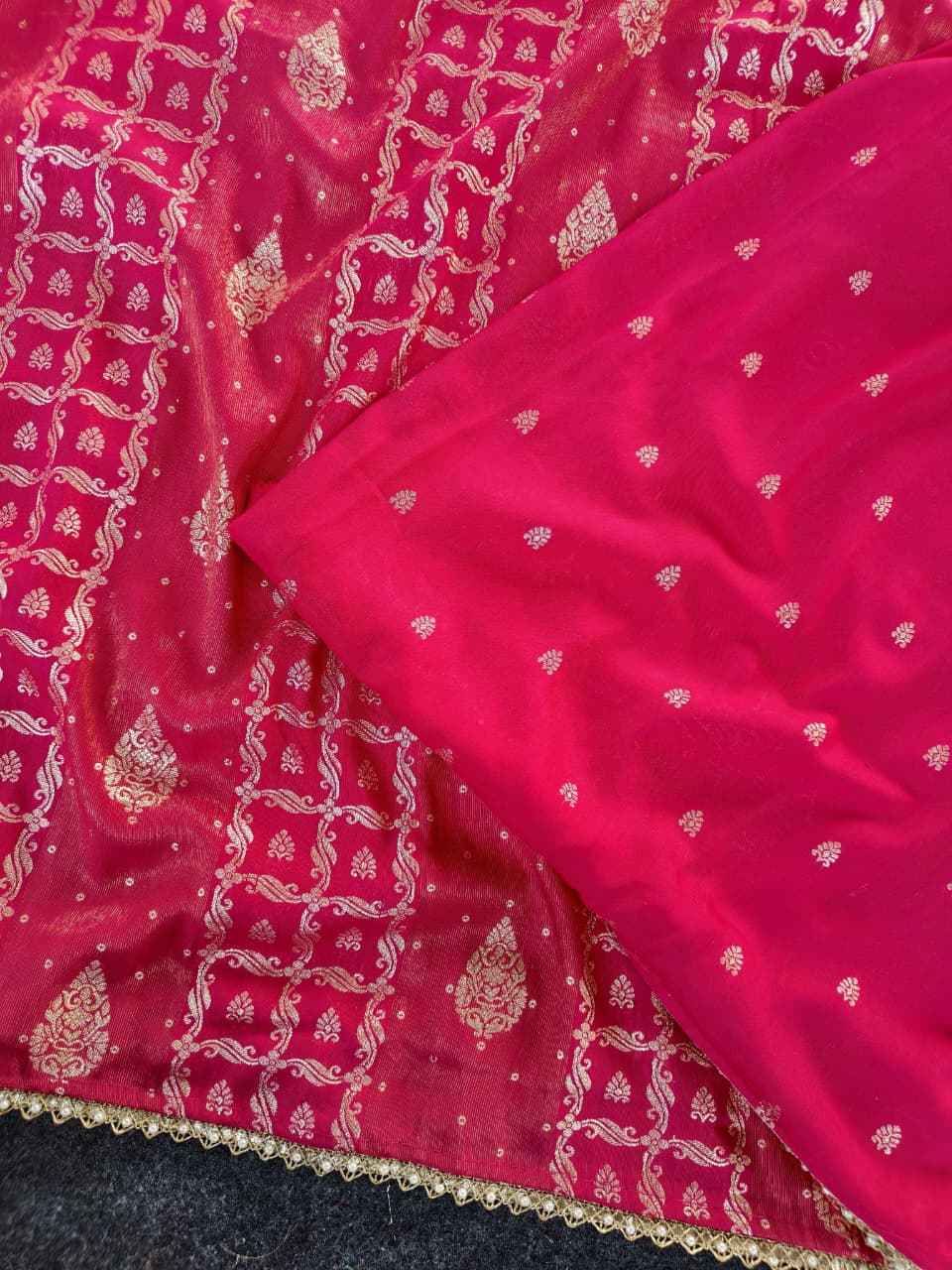 PREMIUM DOLA FABRIC RICH PATTU LINING BASE SAREE AT WHOLESALE PRICE