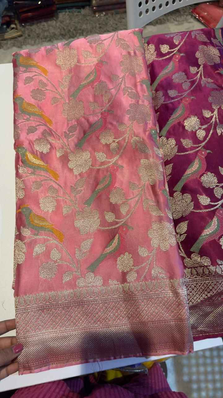 PURE BANARASI KHADI SILK  GOLD ZARI WEAVING SAREE AT WHOLESALE PRICE