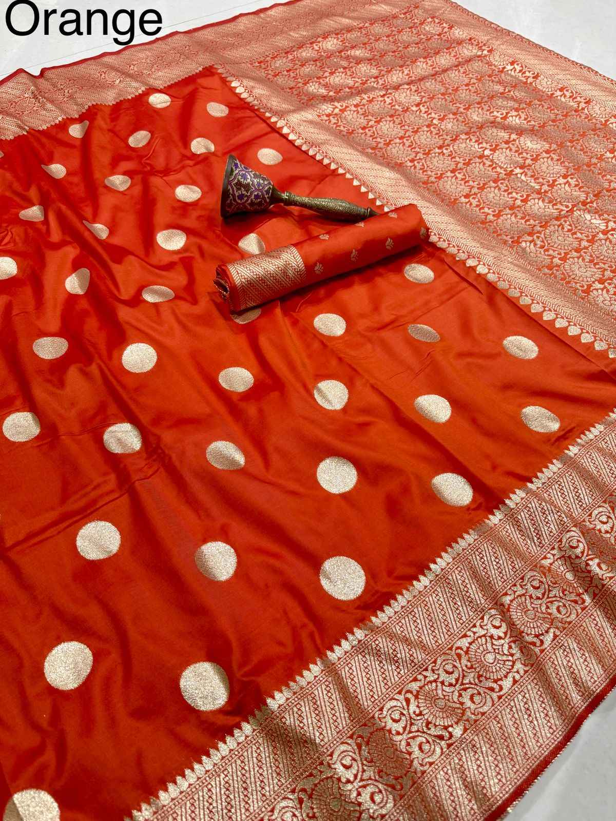 PURE HEAVY BANARASI SILK GOLD JARI WEAVING SAREE 1 AT WHOLESALE PRICE