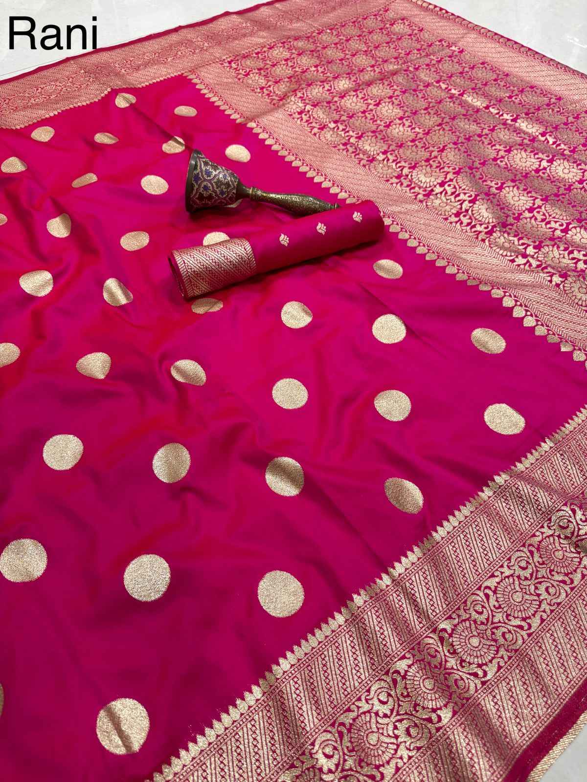 PURE HEAVY BANARASI SILK GOLD JARI WEAVING SAREE 1 AT WHOLESALE PRICE