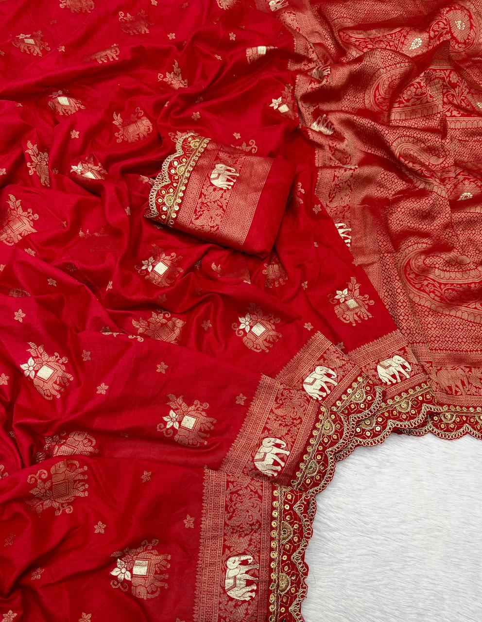 PURE KHADI DOLLA COTTAN MINAKARI ZARI WEAVING SAREE AT WHOLESALE PRICE