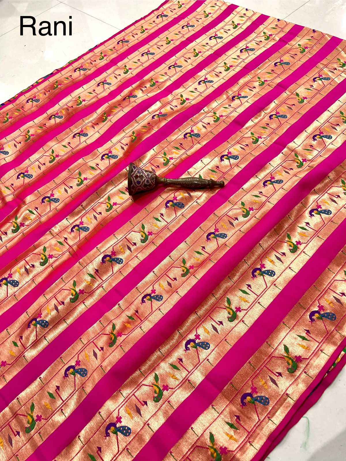 PURE PAITHANI PEACOCK DESIGN PATTA FABRIC AT WHOLESALE PRICE