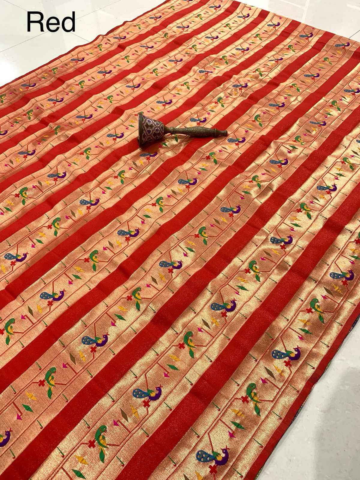 PURE PAITHANI PEACOCK DESIGN PATTA FABRIC AT WHOLESALE PRICE