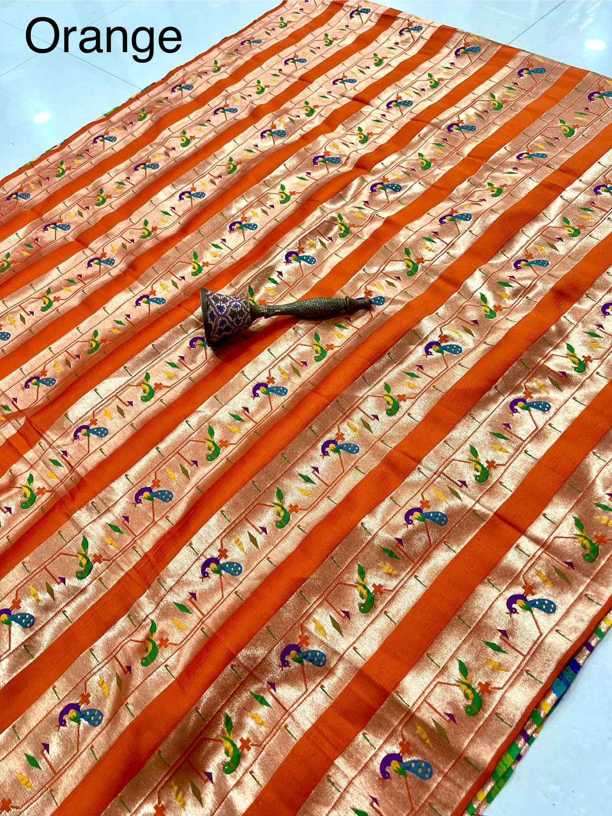 PURE PAITHANI PEACOCK DESIGN PATTA FABRIC AT WHOLESALE PRICE