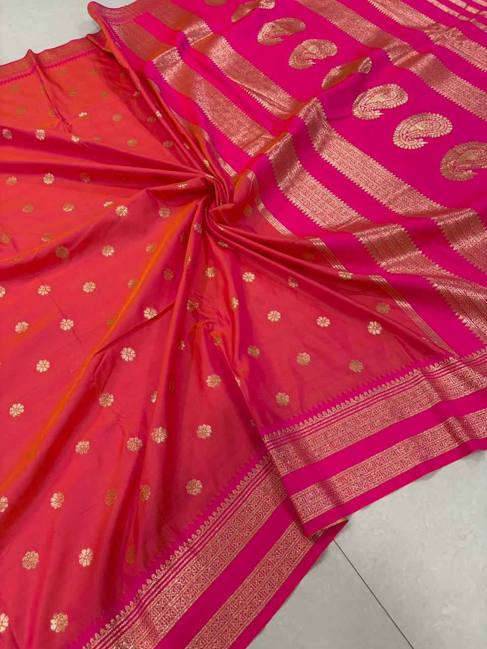 PURE SOFT BANARASI SILK MINA ZARI WEAVING SAREE AT WHOLESALE PRICE