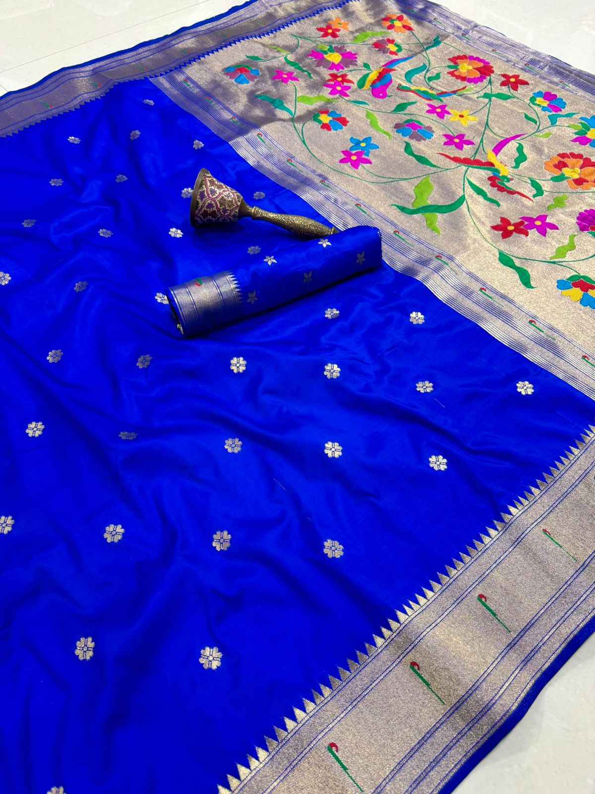 PURE SOFT KANCHIVRAM MUNIYA PETHANI SILK MINA ZARI WEAVING SAREE AT WHOLESALE PRICE