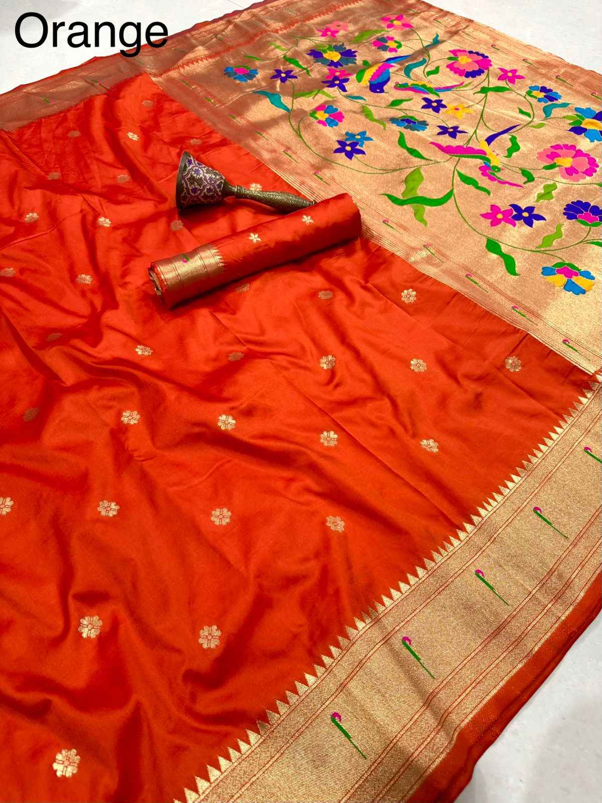 PURE SOFT KANCHIVRAM MUNIYA PETHANI SILK MINA ZARI WEAVING SAREE AT WHOLESALE PRICE