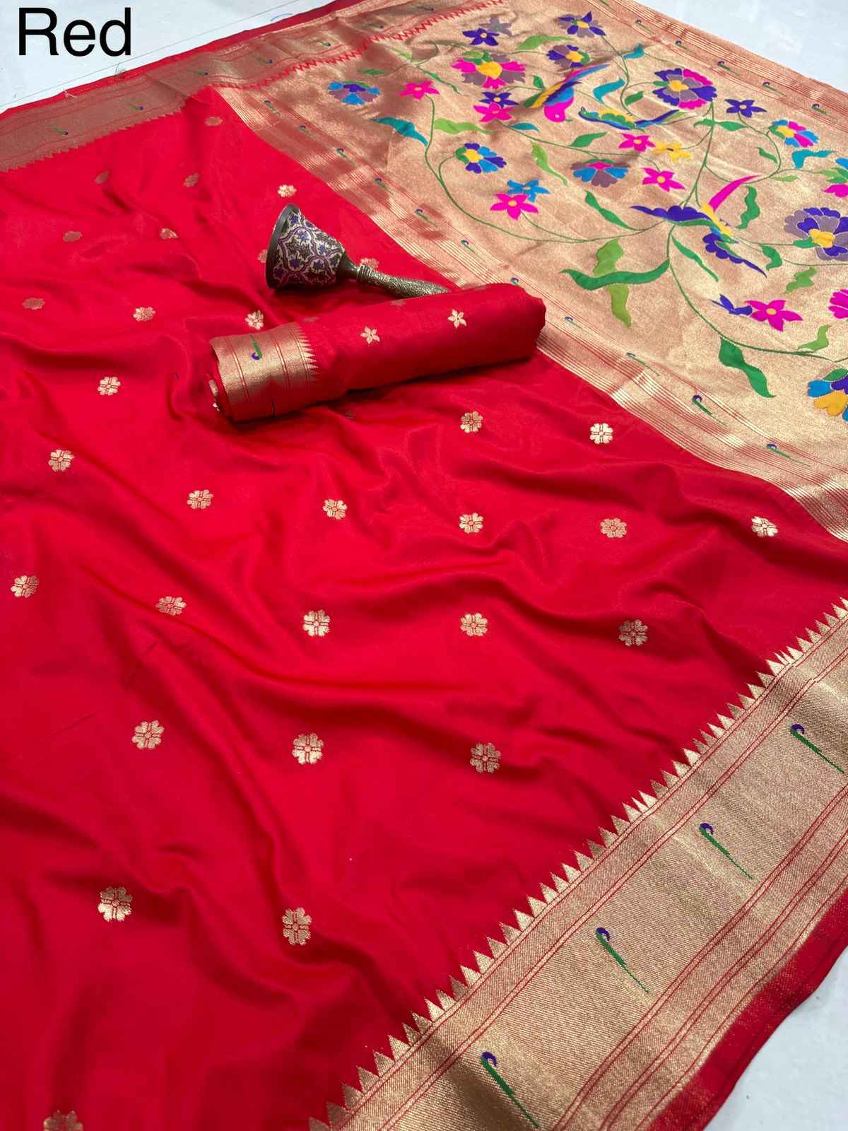 PURE SOFT KANCHIVRAM MUNIYA PETHANI SILK MINA ZARI WEAVING SAREE AT WHOLESALE PRICE