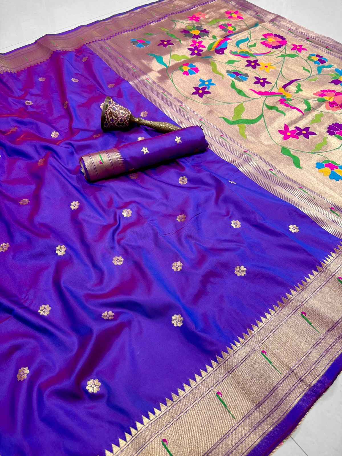 PURE SOFT KANCHIVRAM MUNIYA PETHANI SILK MINA ZARI WEAVING SAREE AT WHOLESALE PRICE