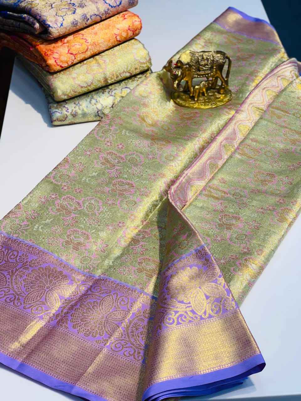  SEMI KANJIVARAM PATTU HANDLOOM WEAVING SAREE AT WHOLESALE PRICE