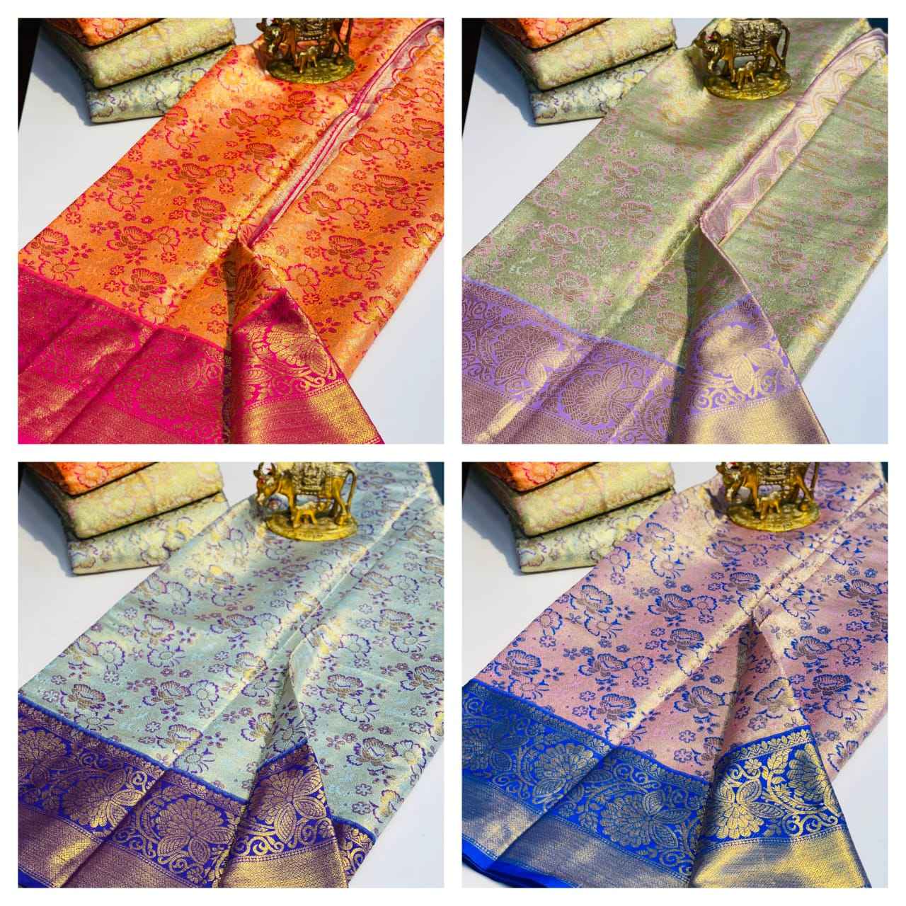  SEMI KANJIVARAM PATTU HANDLOOM WEAVING SAREE AT WHOLESALE PRICE