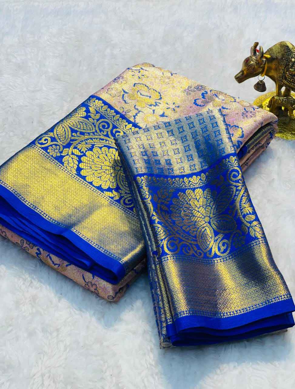  SEMI KANJIVARAM PATTU HANDLOOM WEAVING SAREE AT WHOLESALE PRICE