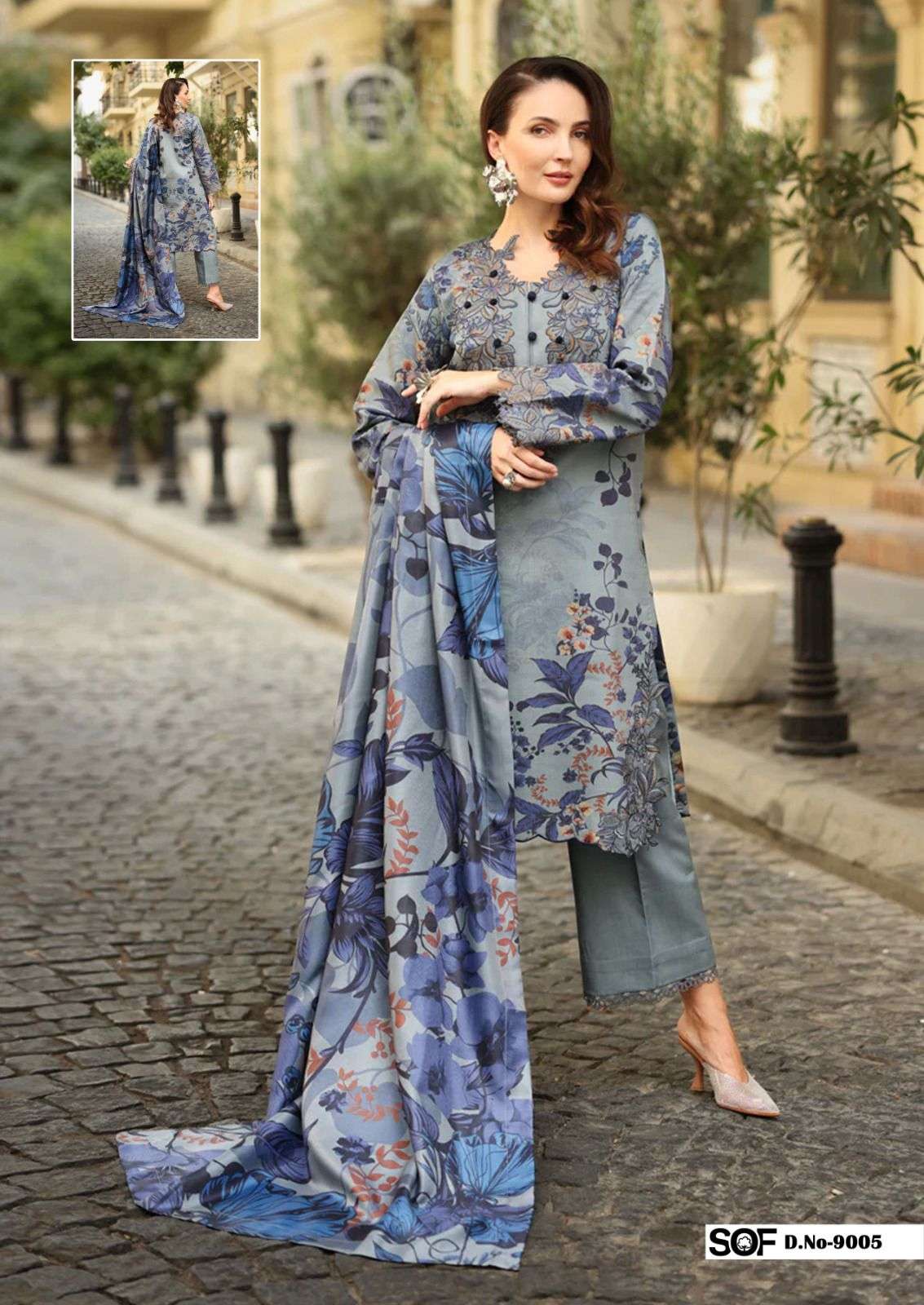 SHREE OM FABSAIRA RIZWAN VOL-9 LAWN PRINTED DRESS MATERIAL AT WHOLESALE PRICE