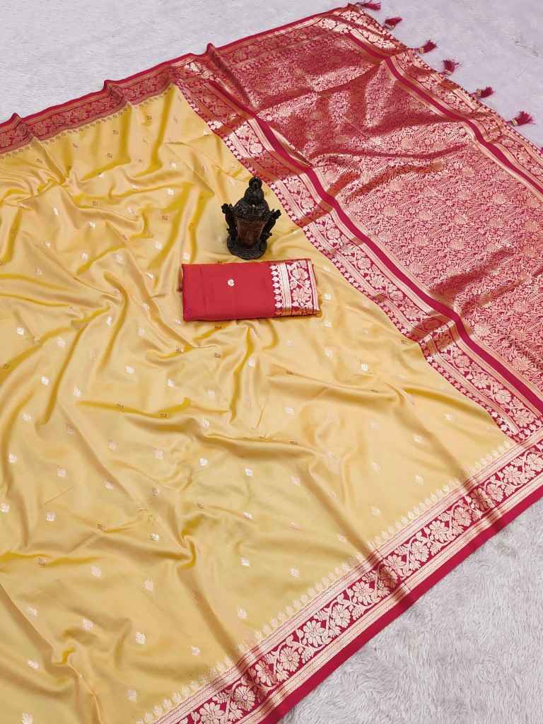 SOFT AND PURE BANARASI SILK SELF ZARI WEAVING SAREE 2 AT WHOLESALE PRICE