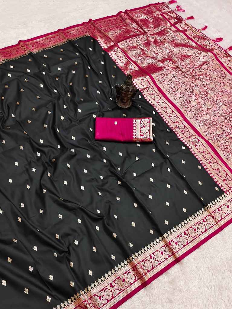 SOFT AND PURE BANARASI SILK SELF ZARI WEAVING SAREE 2 AT WHOLESALE PRICE