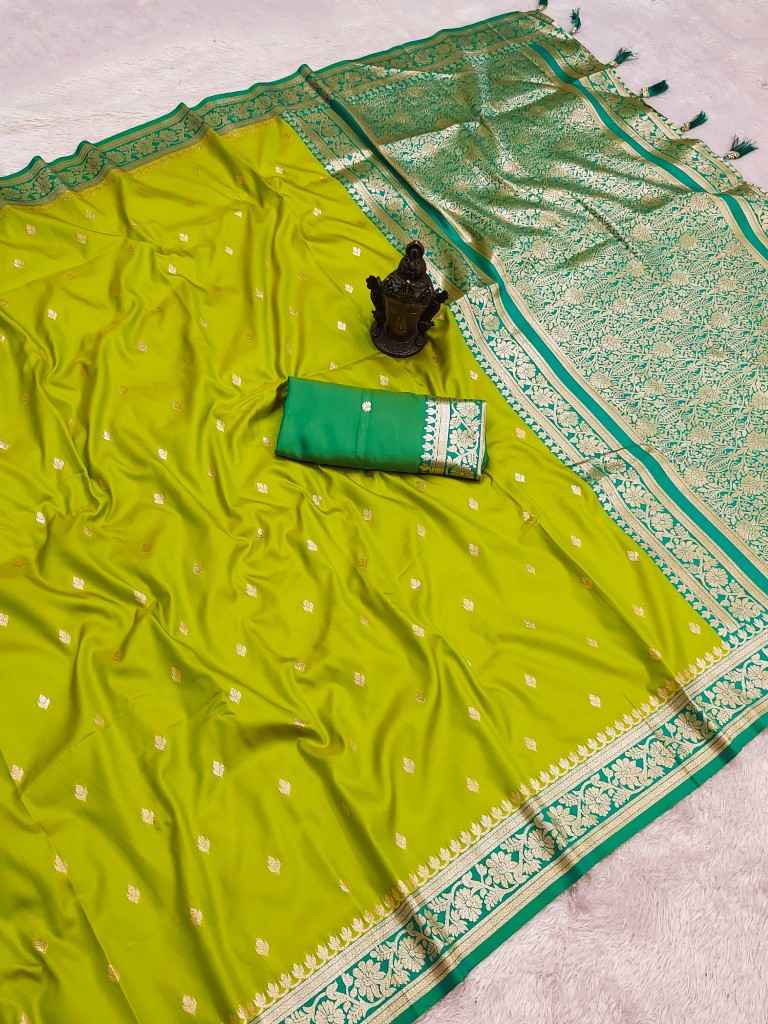 SOFT AND PURE BANARASI SILK SELF ZARI WEAVING SAREE 2 AT WHOLESALE PRICE