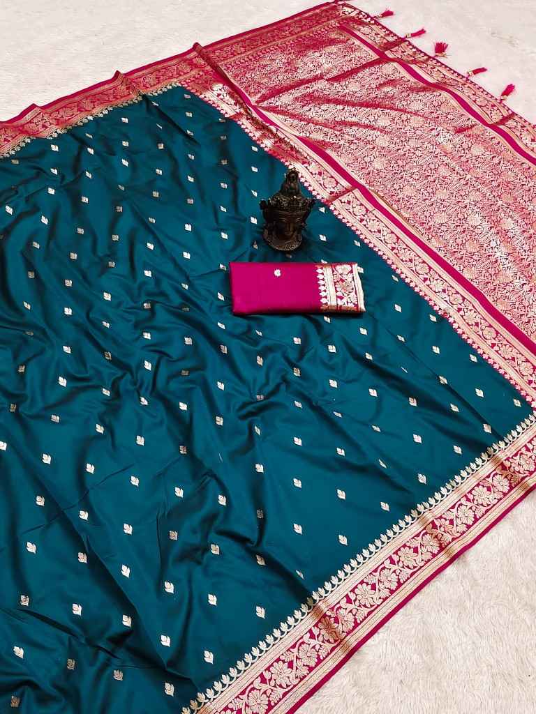 SOFT AND PURE BANARASI SILK SELF ZARI WEAVING SAREE 2 AT WHOLESALE PRICE