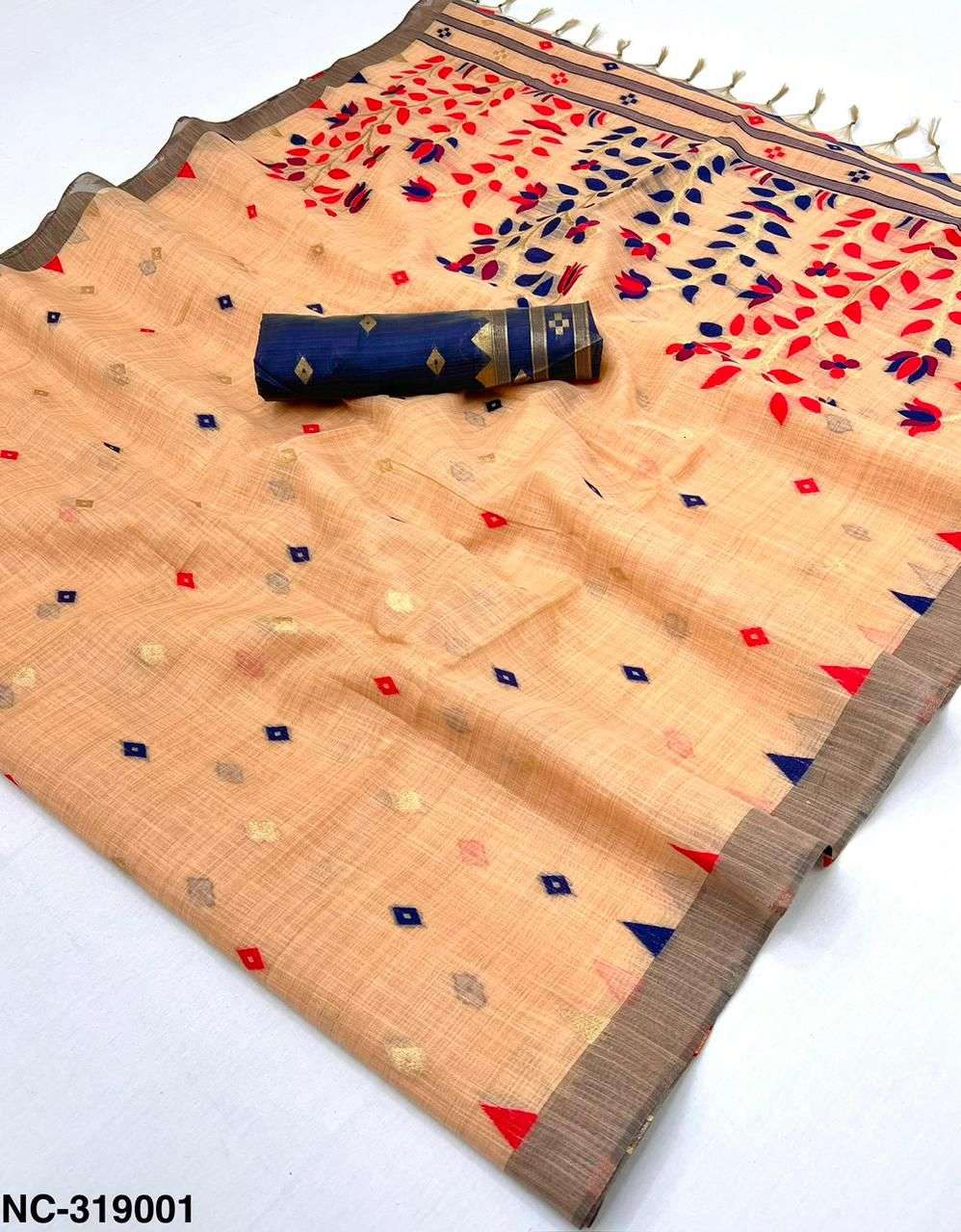 SOFT COTTON JAMDANI STYLE WEAVING SAREE AT WHOLESALE PRICE