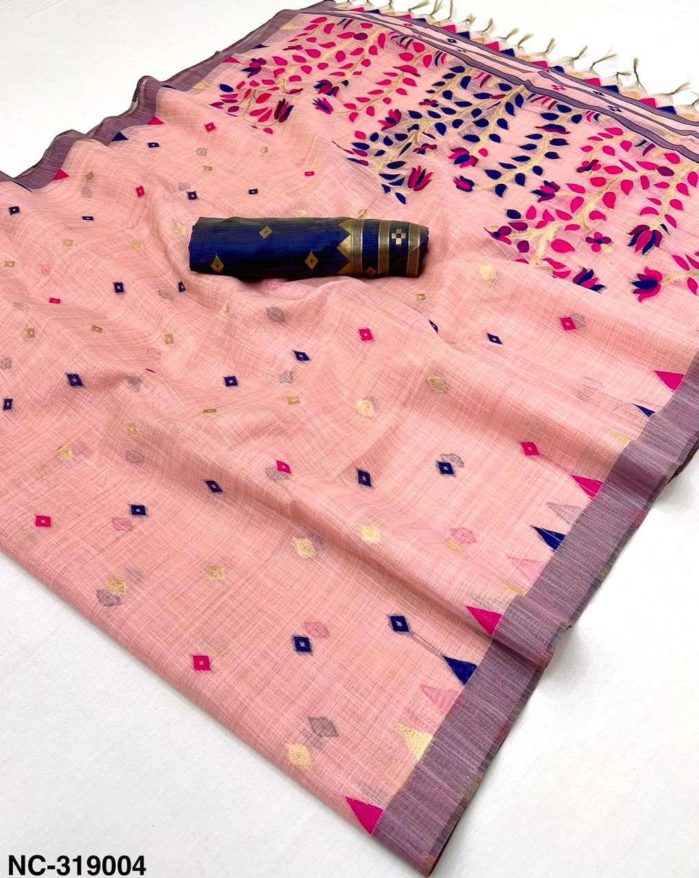 SOFT COTTON JAMDANI STYLE WEAVING SAREE AT WHOLESALE PRICE