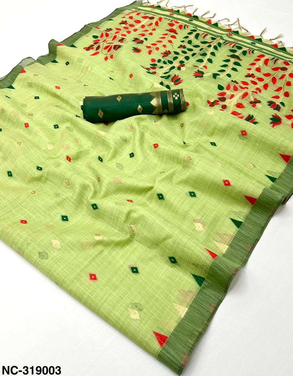 SOFT COTTON JAMDANI STYLE WEAVING SAREE AT WHOLESALE PRICE