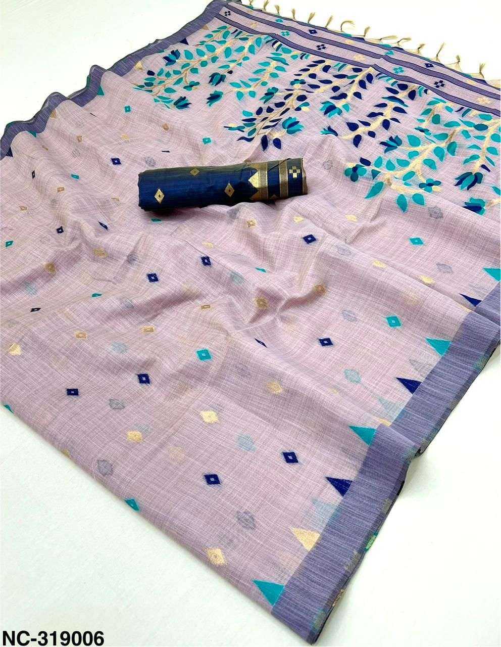 SOFT COTTON JAMDANI STYLE WEAVING SAREE AT WHOLESALE PRICE