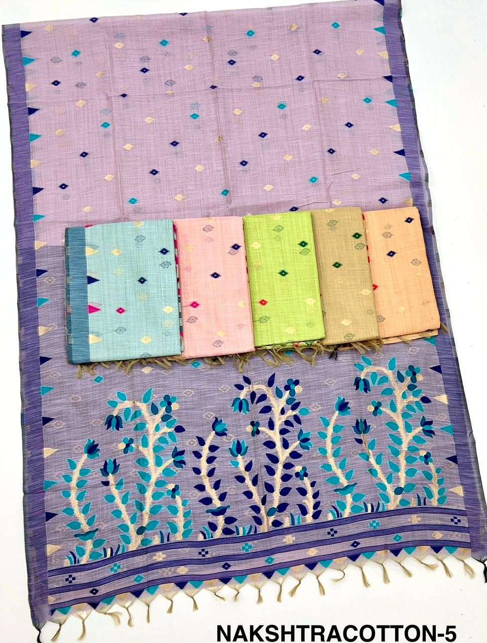 SOFT COTTON JAMDANI STYLE WEAVING SAREE AT WHOLESALE PRICE