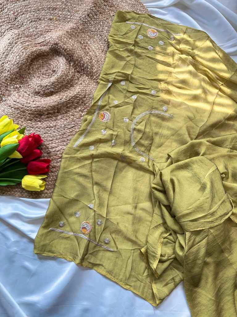 SOFT GEORGETTE SILK EMBROIDERY WORK SAREE AT WHOLESALE PRICE