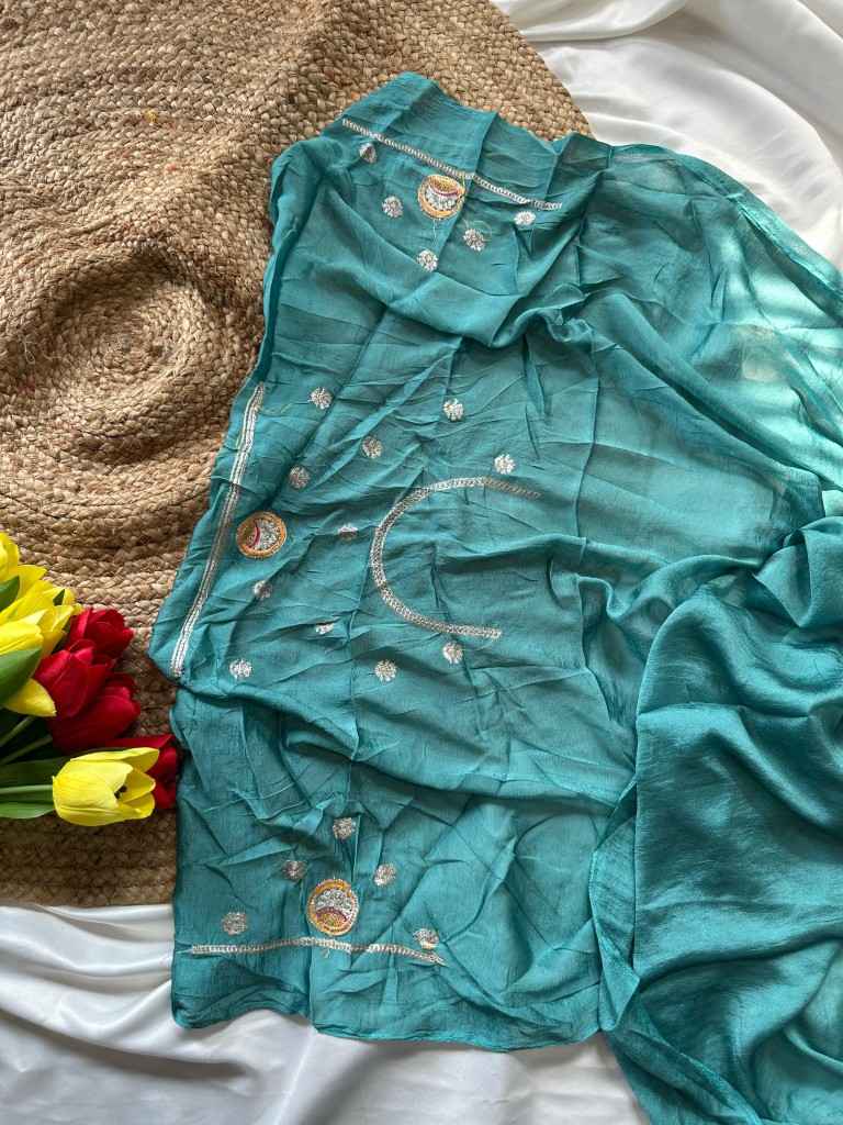 SOFT GEORGETTE SILK EMBROIDERY WORK SAREE AT WHOLESALE PRICE