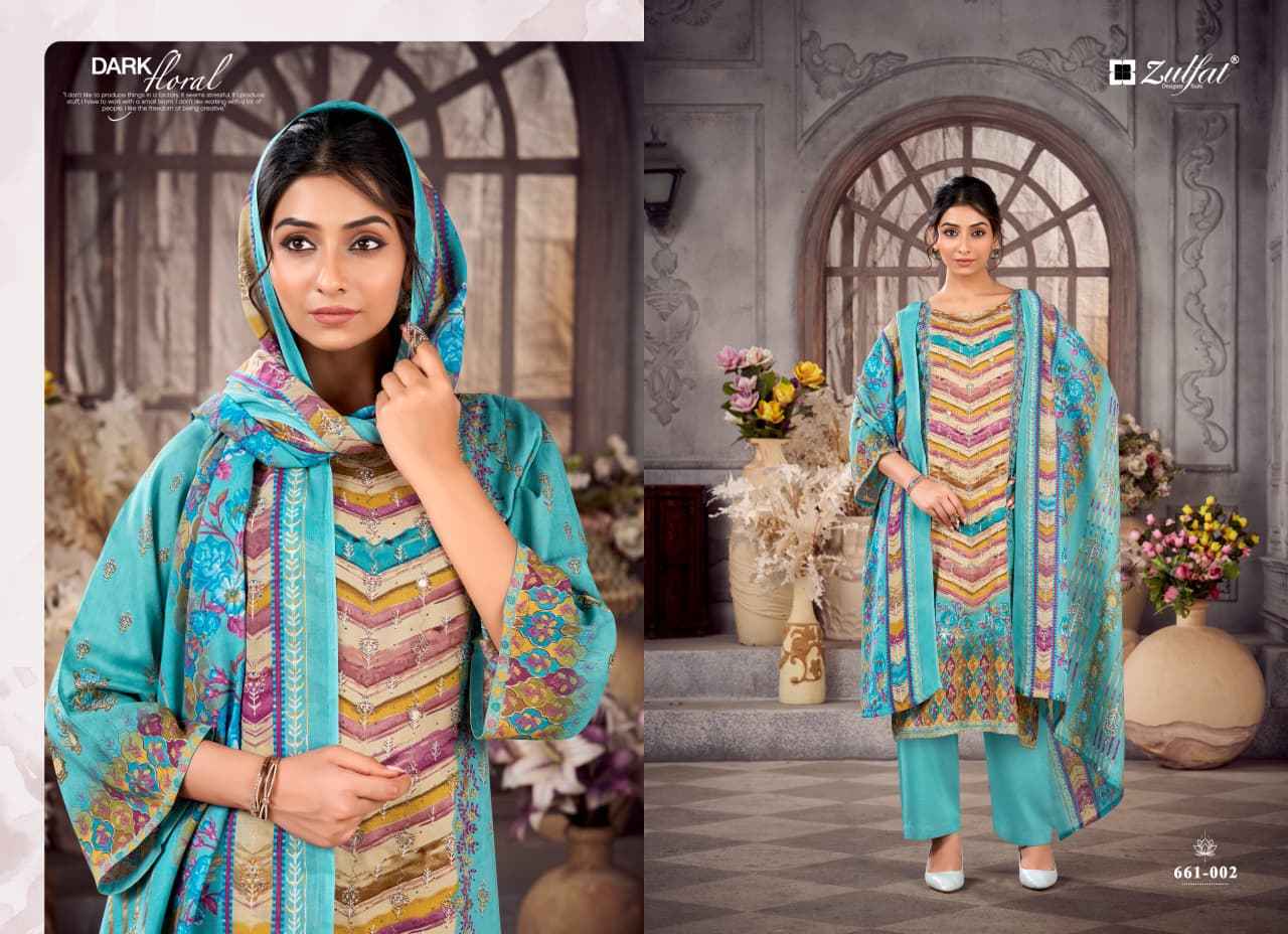 ZULFAT AAYAT VOL-17 PURE HEAVY VISCOSE RAYON PRINTED DRESS MATERIAL AT WHOLESALE PRICE