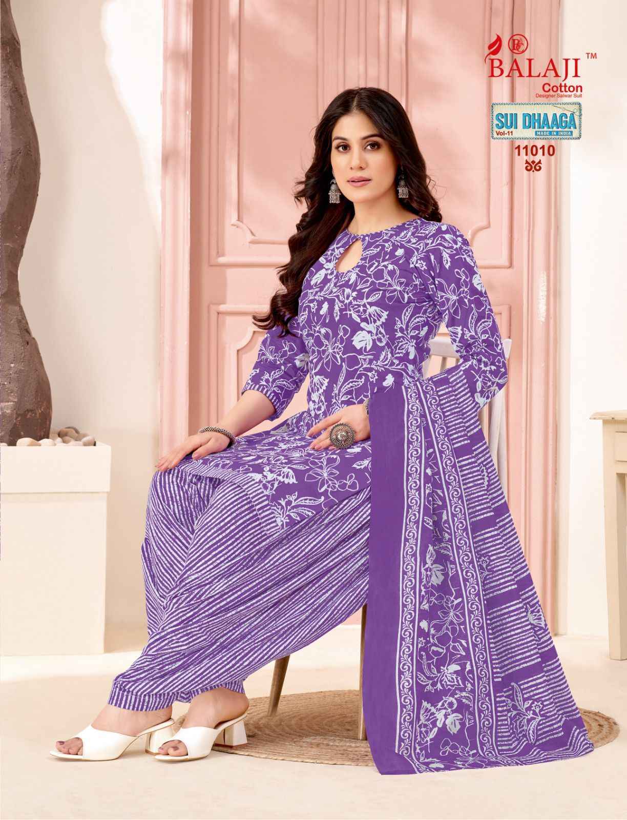  BALAJI SUI DHAGA VOL-11 COTTON PRINTED DRESS MATERIAL AT WHOLESALE PRICE