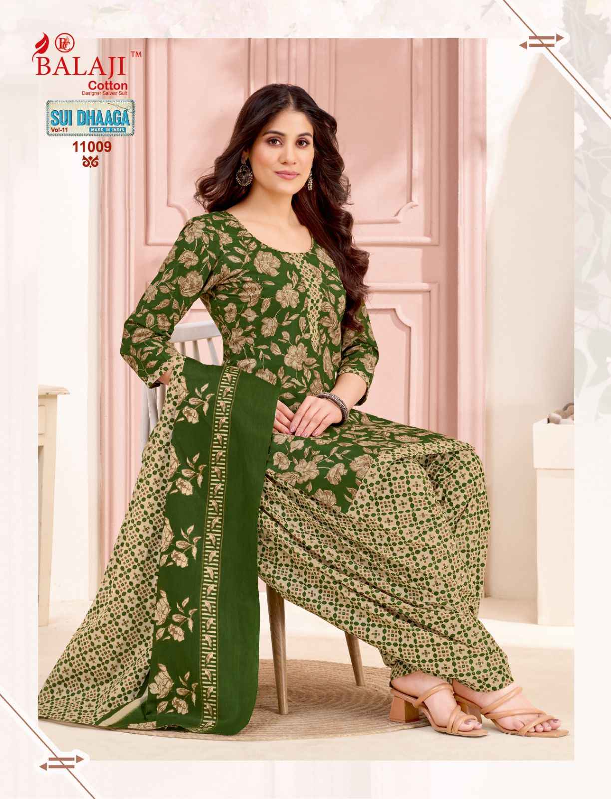  BALAJI SUI DHAGA VOL-11 COTTON PRINTED DRESS MATERIAL AT WHOLESALE PRICE