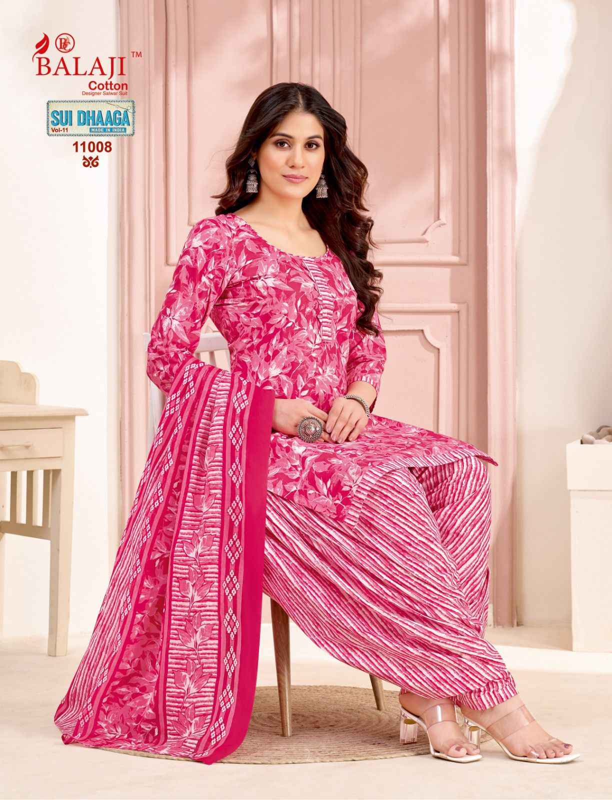  BALAJI SUI DHAGA VOL-11 COTTON PRINTED DRESS MATERIAL AT WHOLESALE PRICE