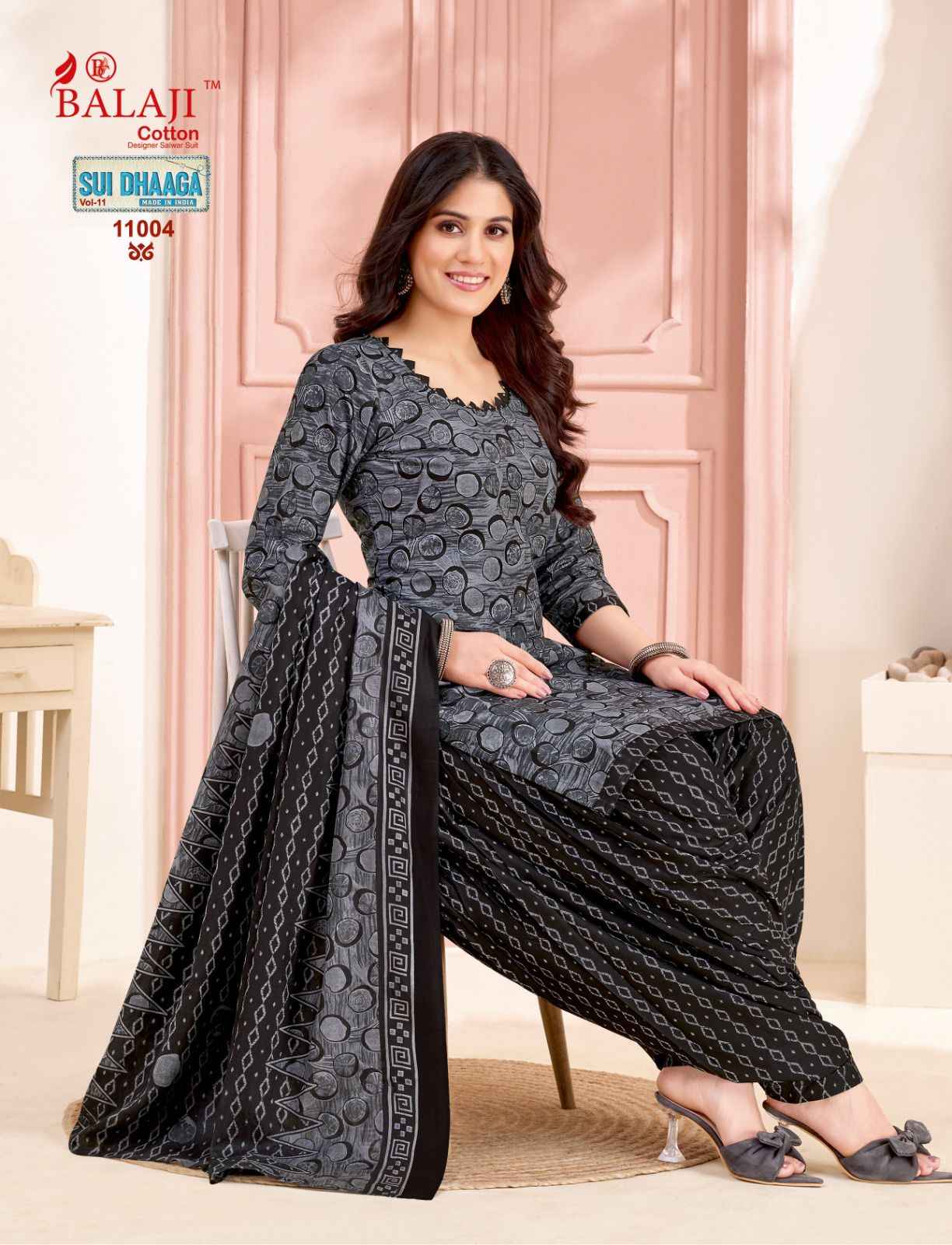  BALAJI SUI DHAGA VOL-11 COTTON PRINTED DRESS MATERIAL AT WHOLESALE PRICE