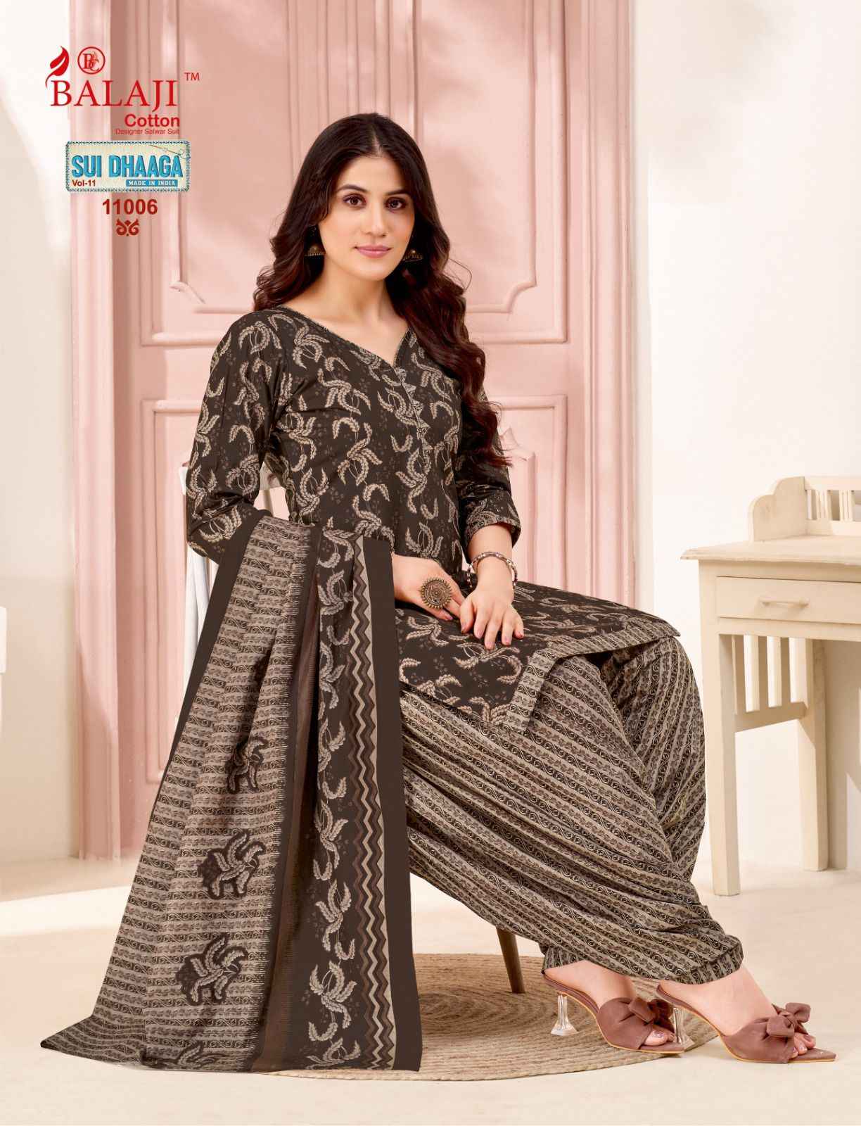  BALAJI SUI DHAGA VOL-11 COTTON PRINTED DRESS MATERIAL AT WHOLESALE PRICE