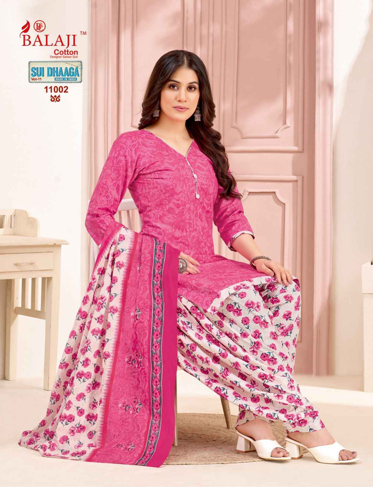  BALAJI SUI DHAGA VOL-11 COTTON PRINTED DRESS MATERIAL AT WHOLESALE PRICE