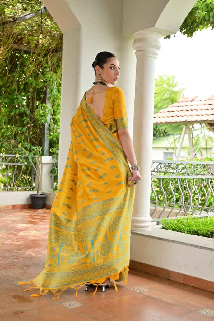 BANGLORI HANDLOOM RAW SILK WARLI WEAVING SAREE AT WHOLESALE PRICE